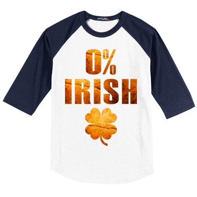 Retro 0% Irish Clover St Patrack's Day Baseball Sleeve Shirt