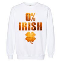 Retro 0% Irish Clover St Patrack's Day Garment-Dyed Sweatshirt