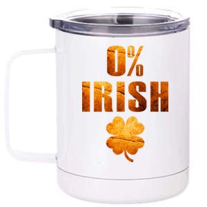 Retro 0% Irish Clover St Patrack's Day 12 oz Stainless Steel Tumbler Cup