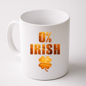 Retro 0% Irish Clover St Patrack's Day Coffee Mug