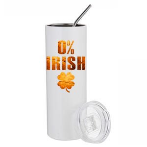 Retro 0% Irish Clover St Patrack's Day Stainless Steel Tumbler