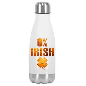 Retro 0% Irish Clover St Patrack's Day Stainless Steel Insulated Water Bottle