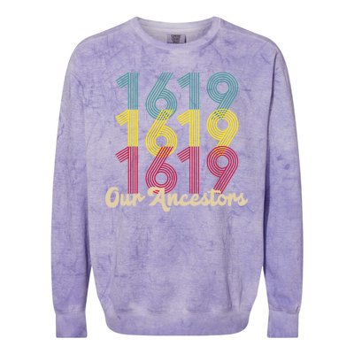 Retro 1619 Our Ancestors  Colorblast Crewneck Sweatshirt