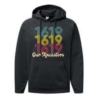 Retro 1619 Our Ancestors  Performance Fleece Hoodie