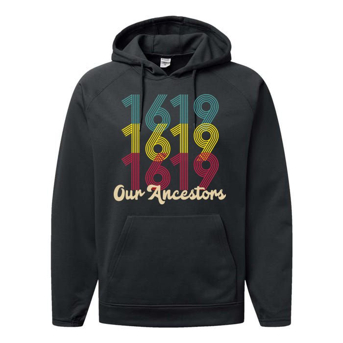 Retro 1619 Our Ancestors  Performance Fleece Hoodie