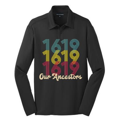 Retro 1619 Our Ancestors  Silk Touch Performance Long Sleeve Polo