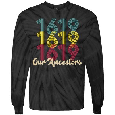 Retro 1619 Our Ancestors  Tie-Dye Long Sleeve Shirt