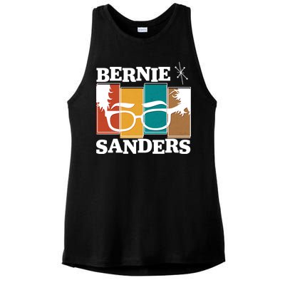 Retro 50's Bernie Sanders Logo Ladies PosiCharge Tri-Blend Wicking Tank