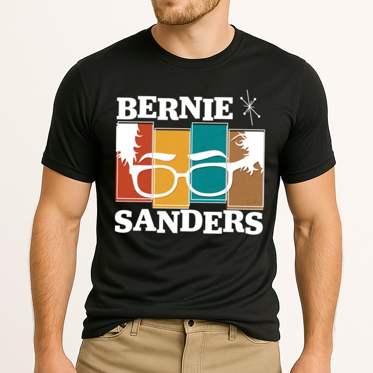 Retro 50's Bernie Sanders Logo Cooling Performance Crew T-Shirt