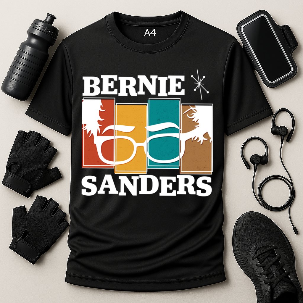 Retro 50's Bernie Sanders Logo Cooling Performance Crew T-Shirt