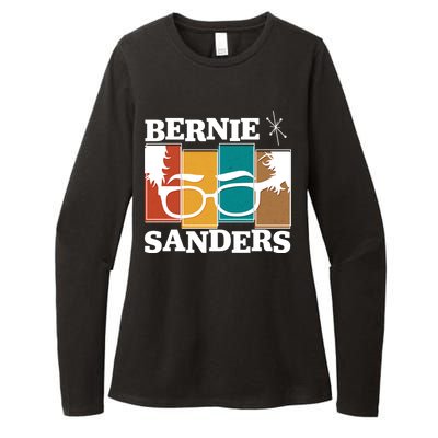 Retro 50's Bernie Sanders Logo Womens CVC Long Sleeve Shirt