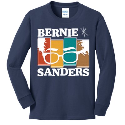 Retro 50's Bernie Sanders Logo Kids Long Sleeve Shirt