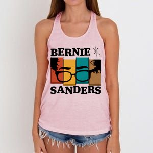 Retro 50's Bernie Sanders Logo Women's Knotted Racerback Tank