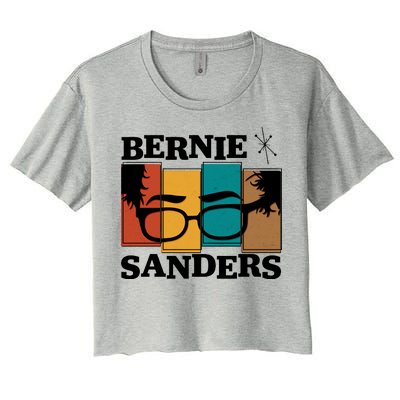 Retro 50's Bernie Sanders Logo Women's Crop Top Tee