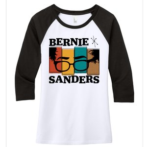 Retro 50's Bernie Sanders Logo Women's Tri-Blend 3/4-Sleeve Raglan Shirt