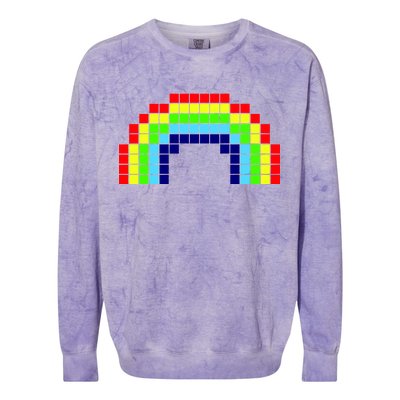 Retro 8 Bit Rainbow Colorblast Crewneck Sweatshirt