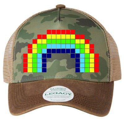 Retro 8 Bit Rainbow Legacy Tie Dye Trucker Hat
