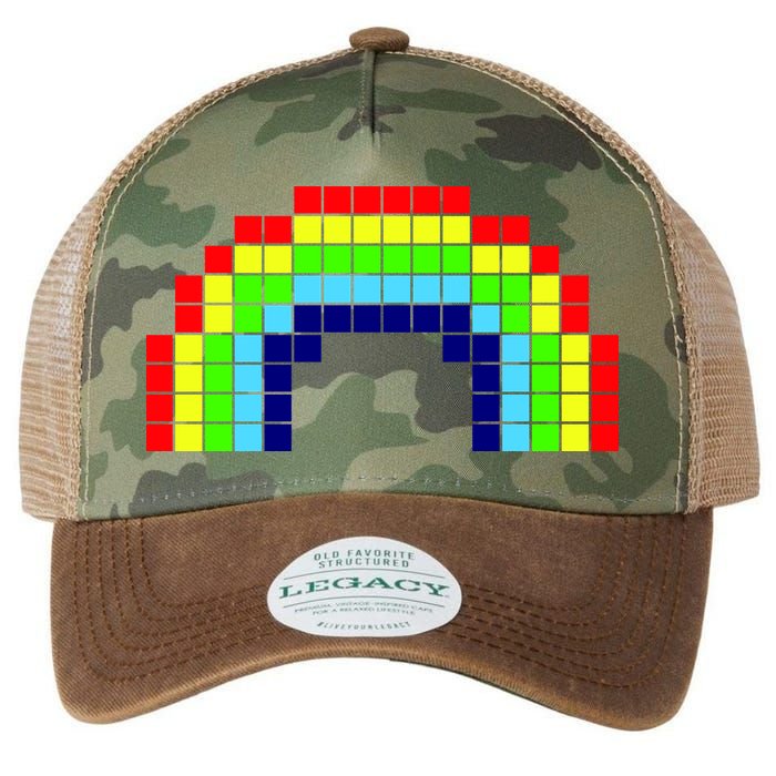 Retro 8 Bit Rainbow Legacy Tie Dye Trucker Hat