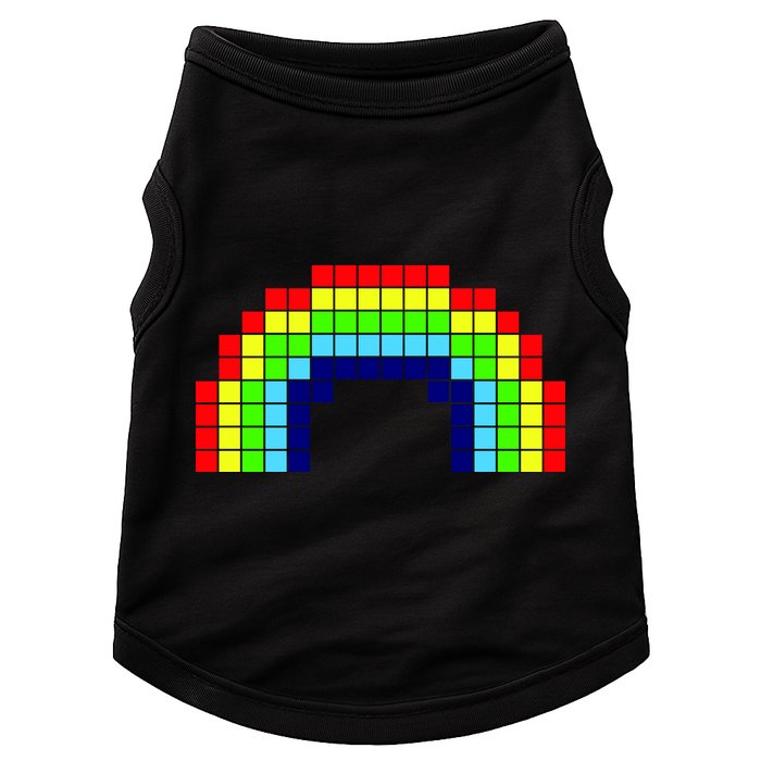 Retro 8 Bit Rainbow Doggie Tank