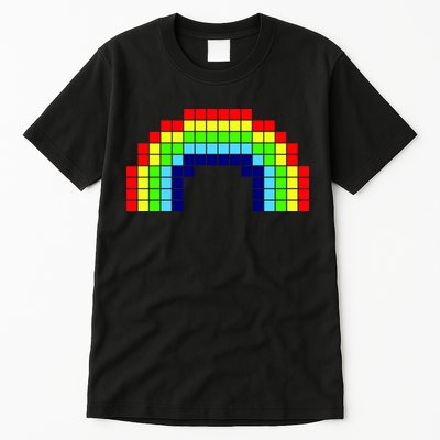 Retro 8 Bit Rainbow Tall T-Shirt