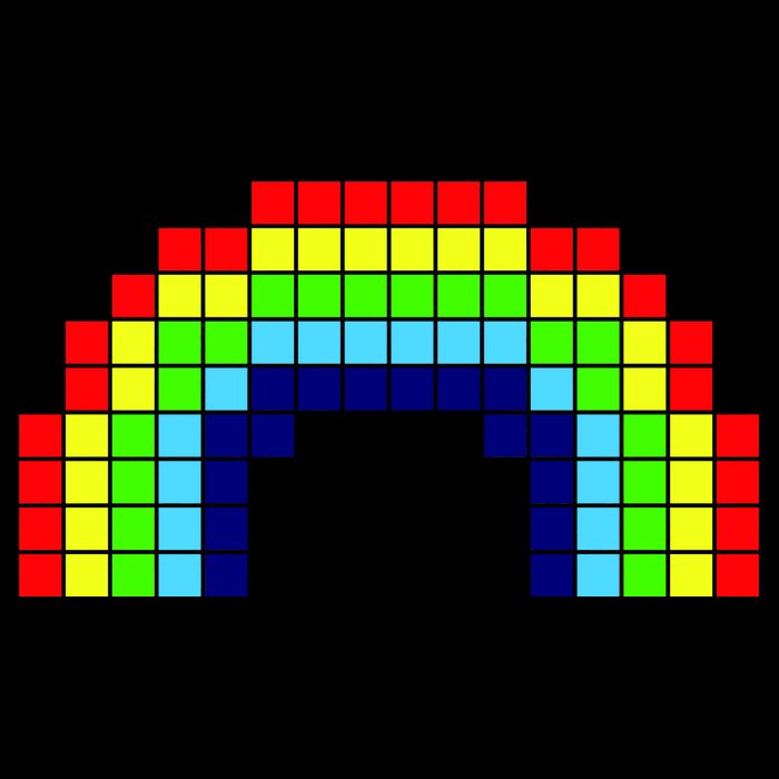 Retro 8 Bit Rainbow Backpack