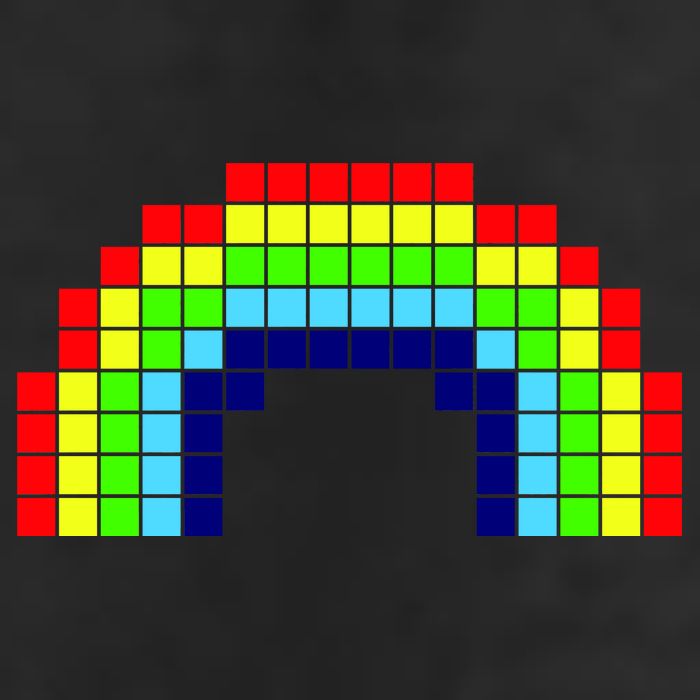 Retro 8 Bit Rainbow 15oz Campfire Ceramic Mug