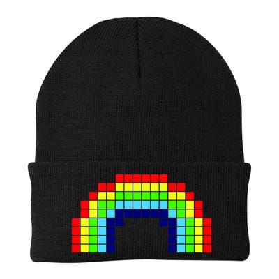 Retro 8 Bit Rainbow Beanie