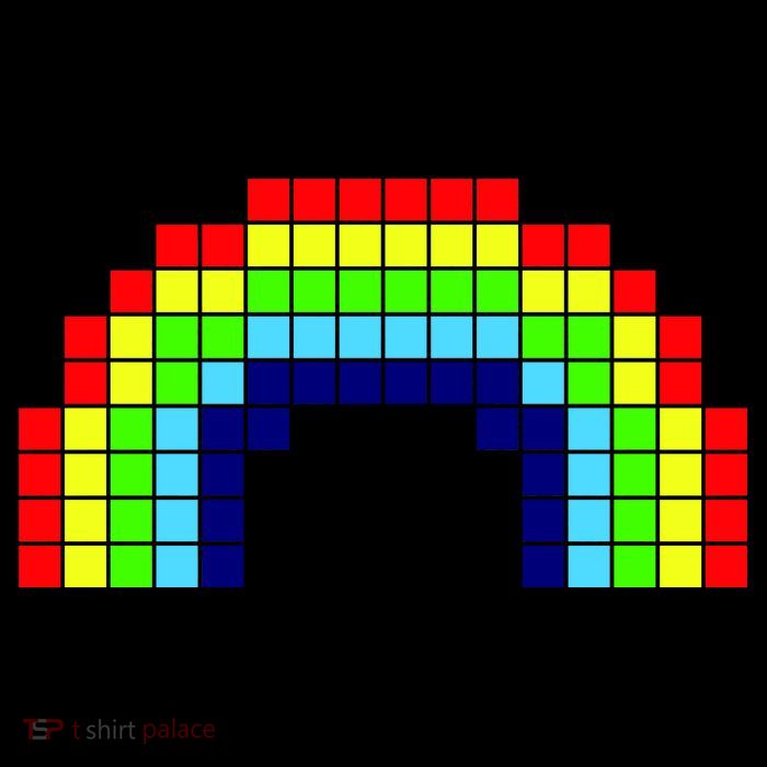 Retro 8 Bit Rainbow Flatbill Hat
