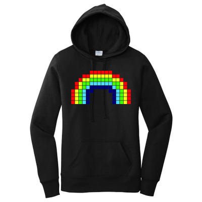 Retro 8 Bit Rainbow Women's Pullover Hoodie