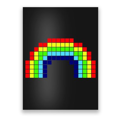 Retro 8 Bit Rainbow Poster