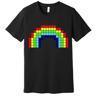 Retro 8 Bit Rainbow Premium T-Shirt