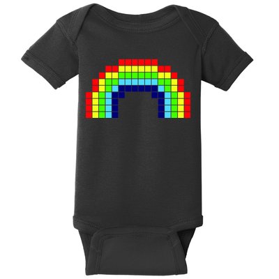 Retro 8 Bit Rainbow Baby Bodysuit