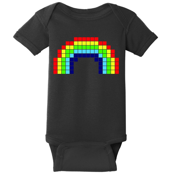 Retro 8 Bit Rainbow Baby Bodysuit
