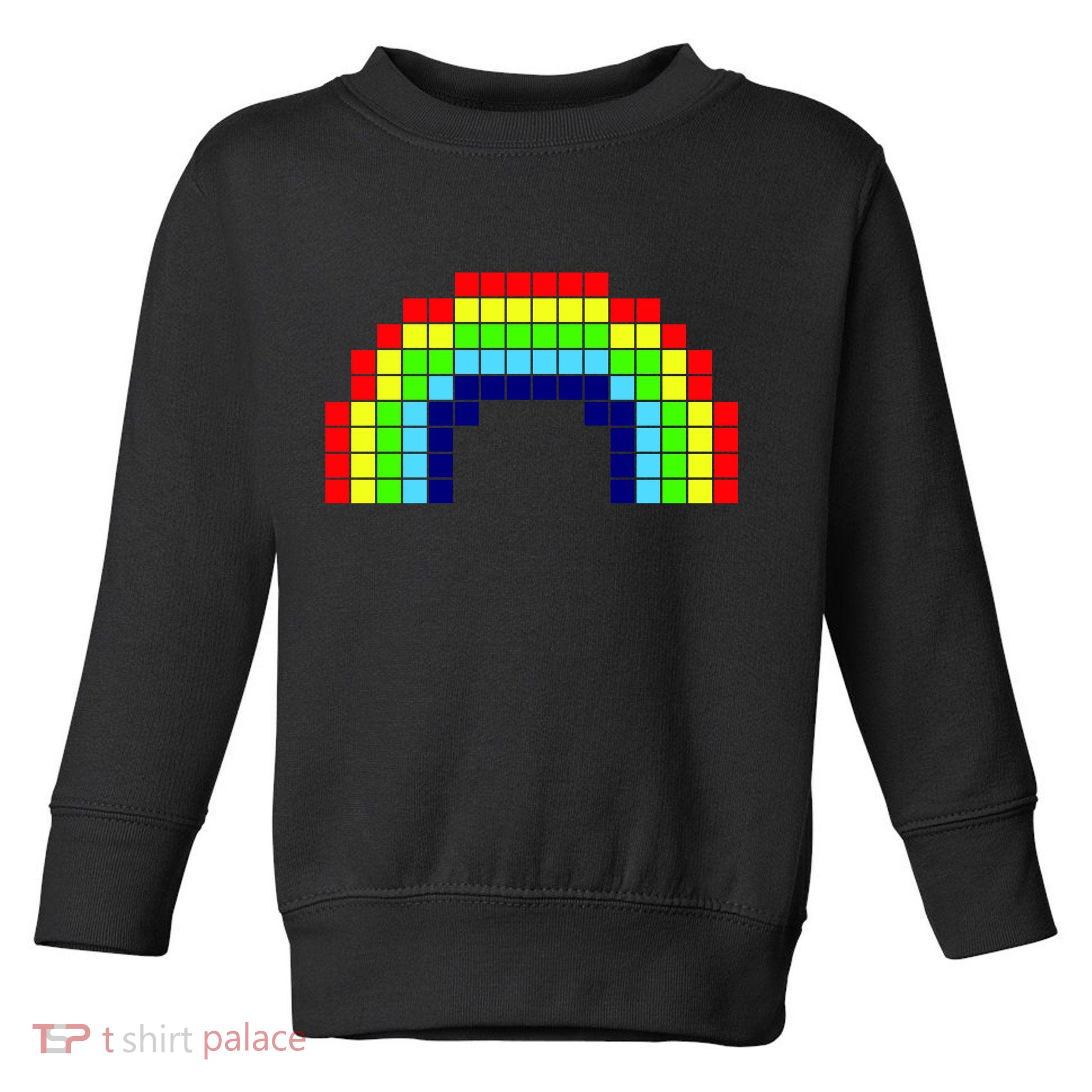 Retro 8 Bit Rainbow Toddler Sweatshirt
