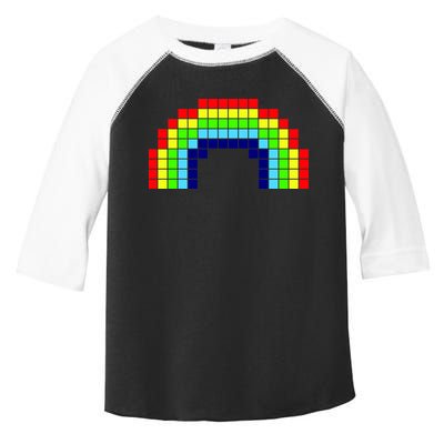 Retro 8 Bit Rainbow Toddler Fine Jersey T-Shirt