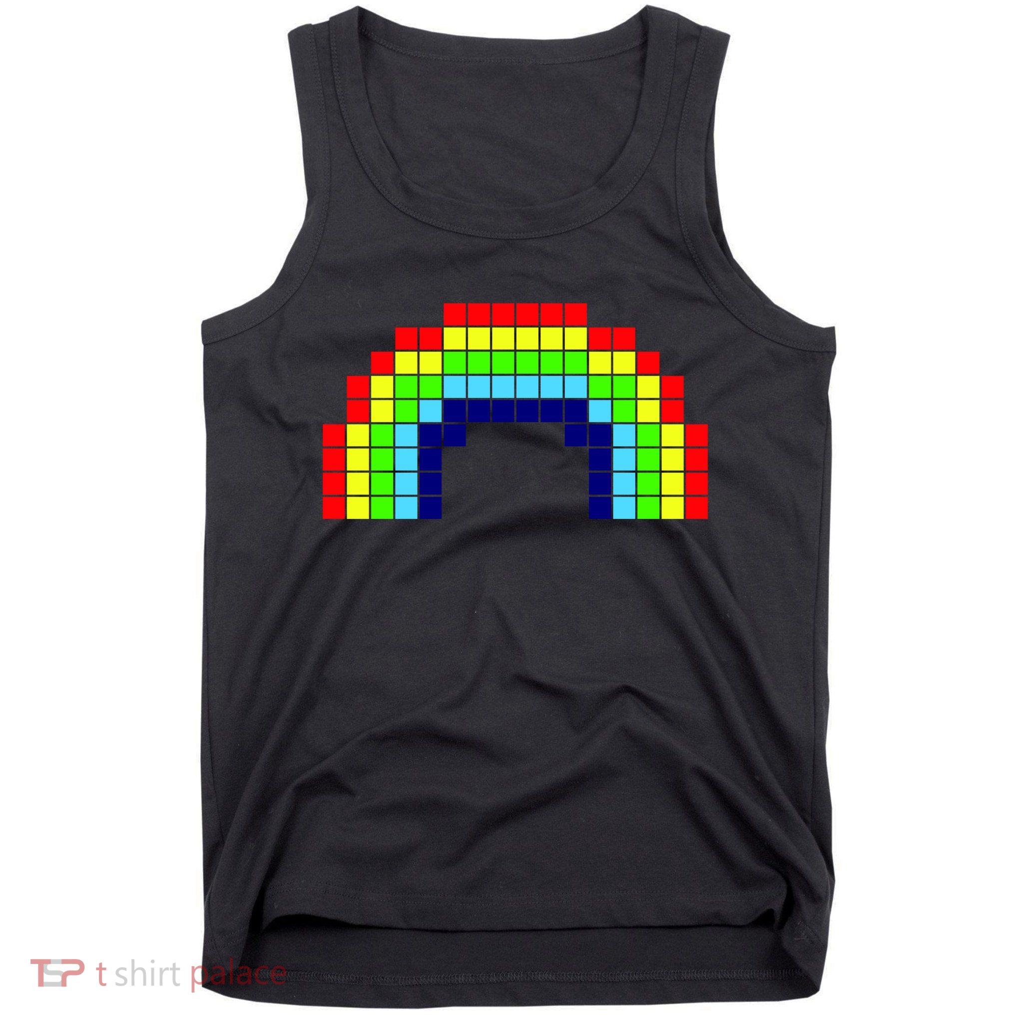 Retro 8 Bit Rainbow Tank Top