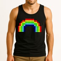 Retro 8 Bit Rainbow Tank Top