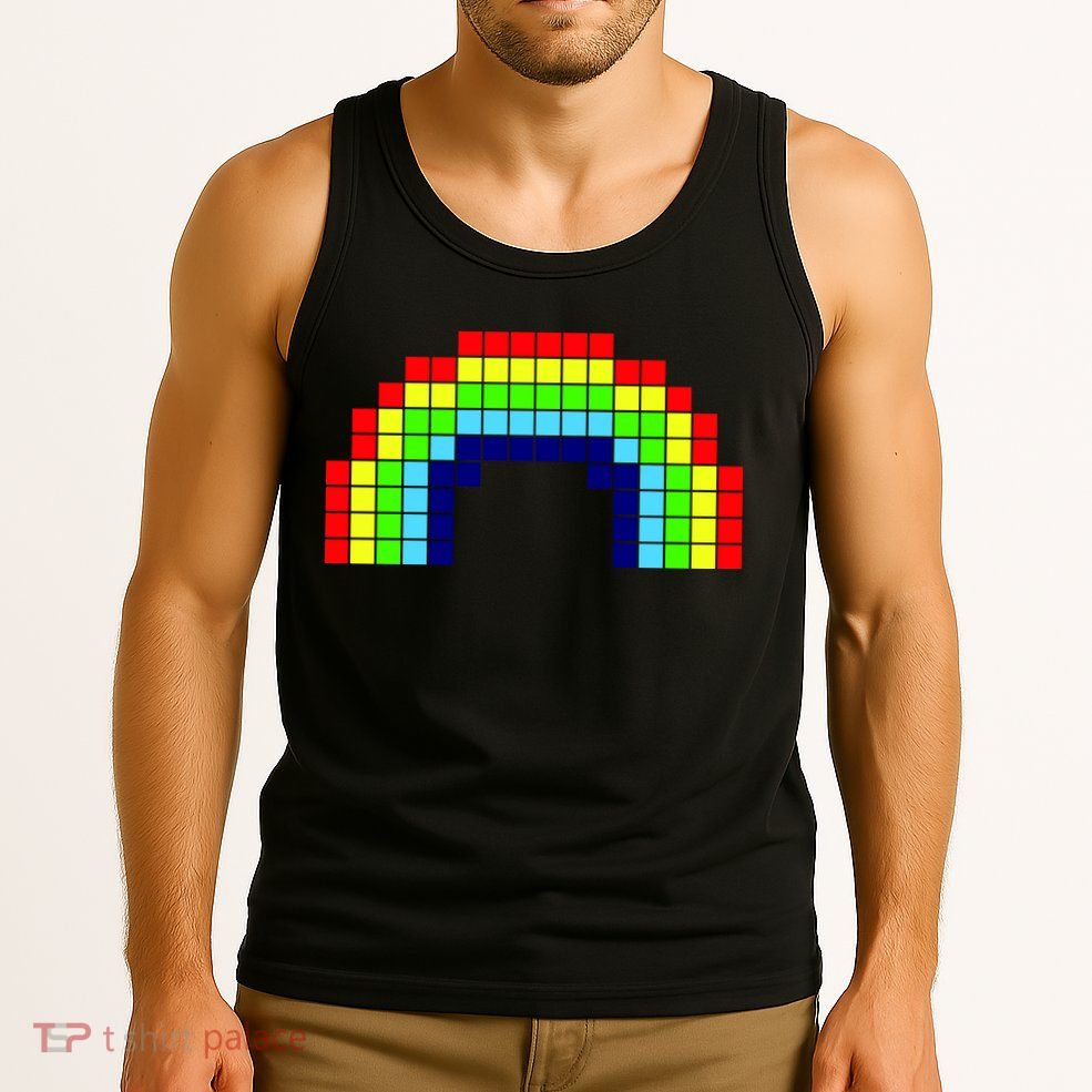 Retro 8 Bit Rainbow Tank Top