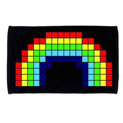 Retro 8 Bit Rainbow Microfiber Hand Towel