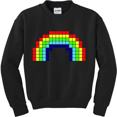 Retro 8 Bit Rainbow Kids Sweatshirt