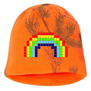 Retro 8 Bit Rainbow Kati - Camo Knit Beanie