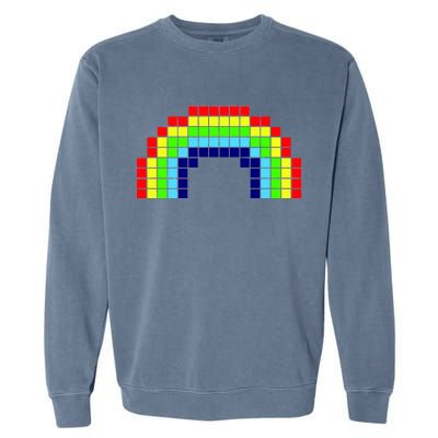 Retro 8 Bit Rainbow Garment-Dyed Sweatshirt