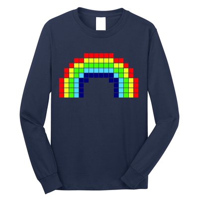 Retro 8 Bit Rainbow Long Sleeve Shirt