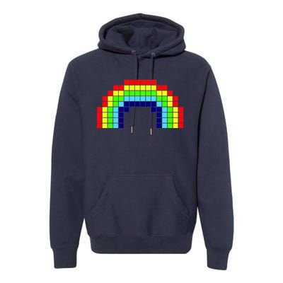 Retro 8 Bit Rainbow Premium Hoodie