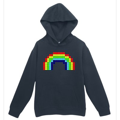 Retro 8 Bit Rainbow Urban Pullover Hoodie