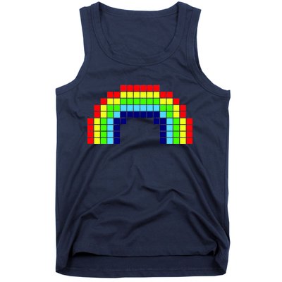 Retro 8 Bit Rainbow Tank Top