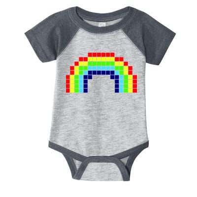 Retro 8 Bit Rainbow Infant Baby Jersey Bodysuit