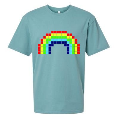 Retro 8 Bit Rainbow Sueded Cloud Jersey T-Shirt
