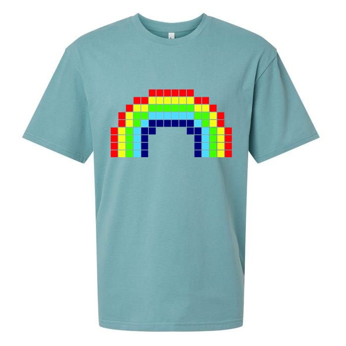 Retro 8 Bit Rainbow Sueded Cloud Jersey T-Shirt