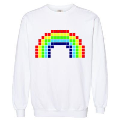 Retro 8 Bit Rainbow Garment-Dyed Sweatshirt